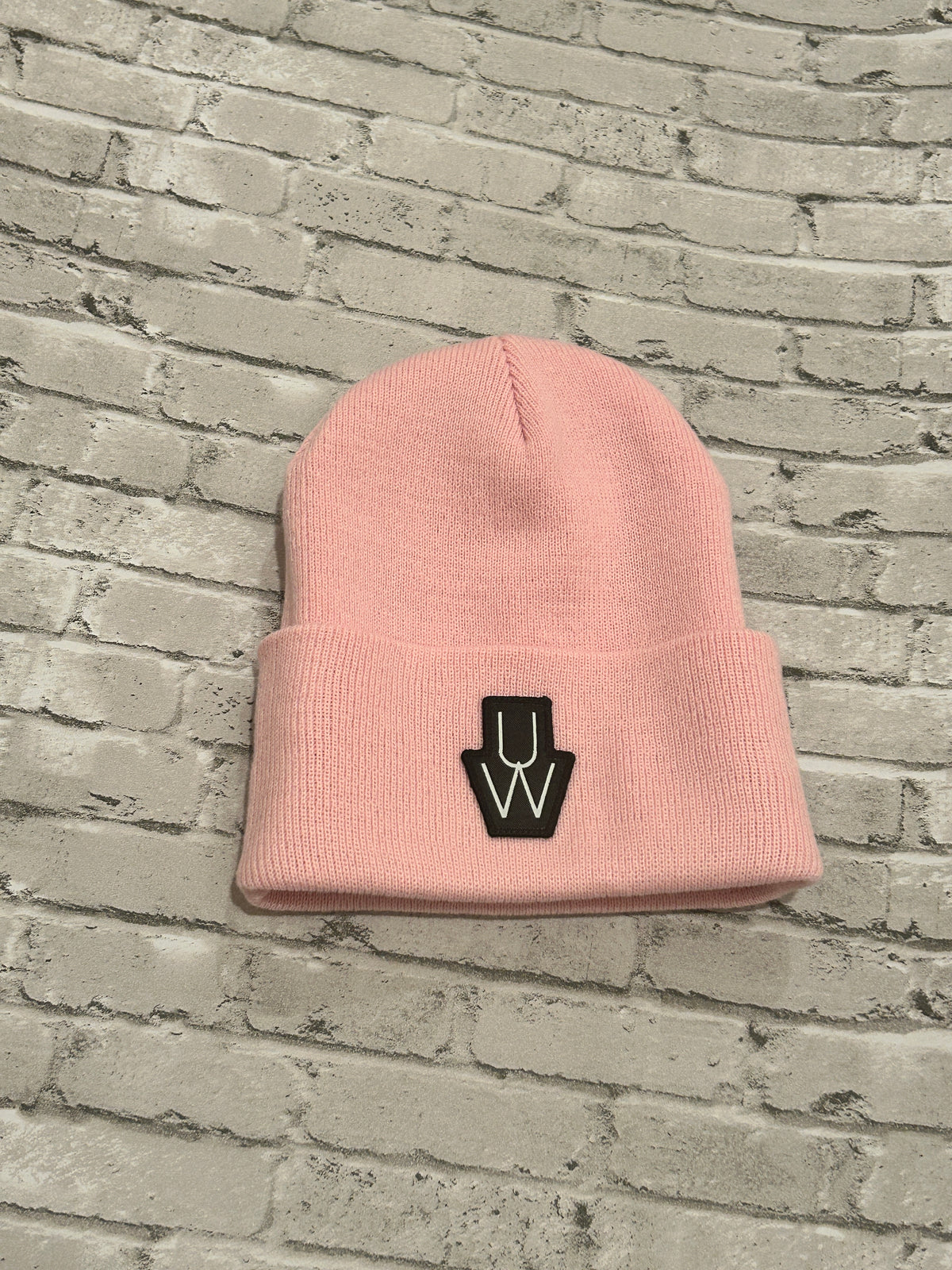 Urban Weirdo Apparel Pink Monogram Beanie